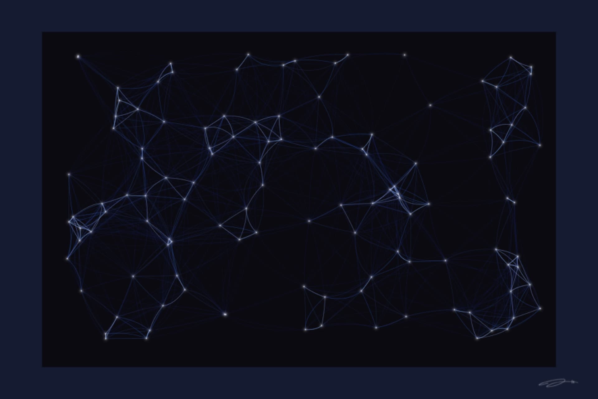 Cosmic Web — minimalist mathematical fine art print from the awe series by Geometry of Feeling