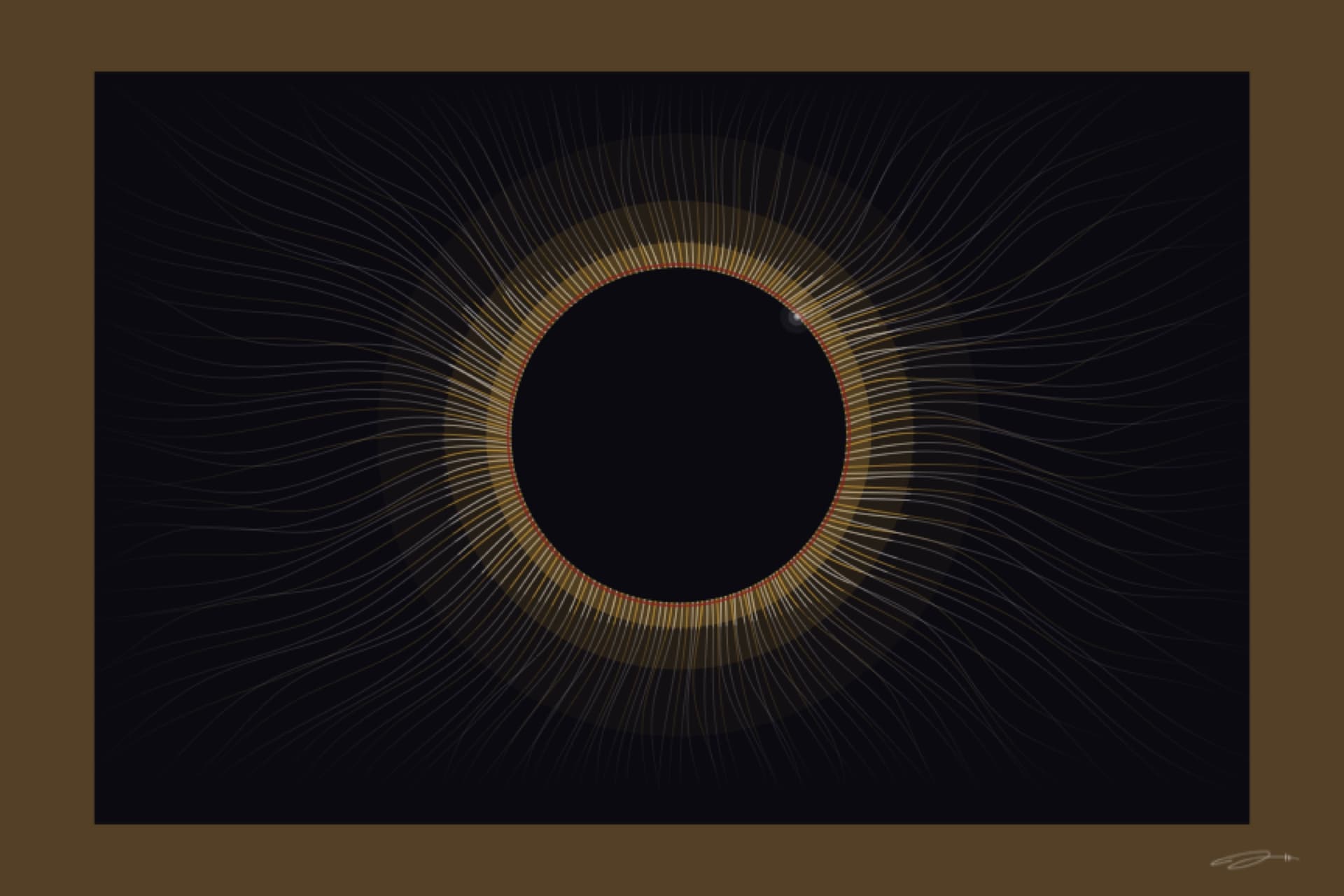 Eclipse — minimalist mathematical fine art print from the awe series by Geometry of Feeling