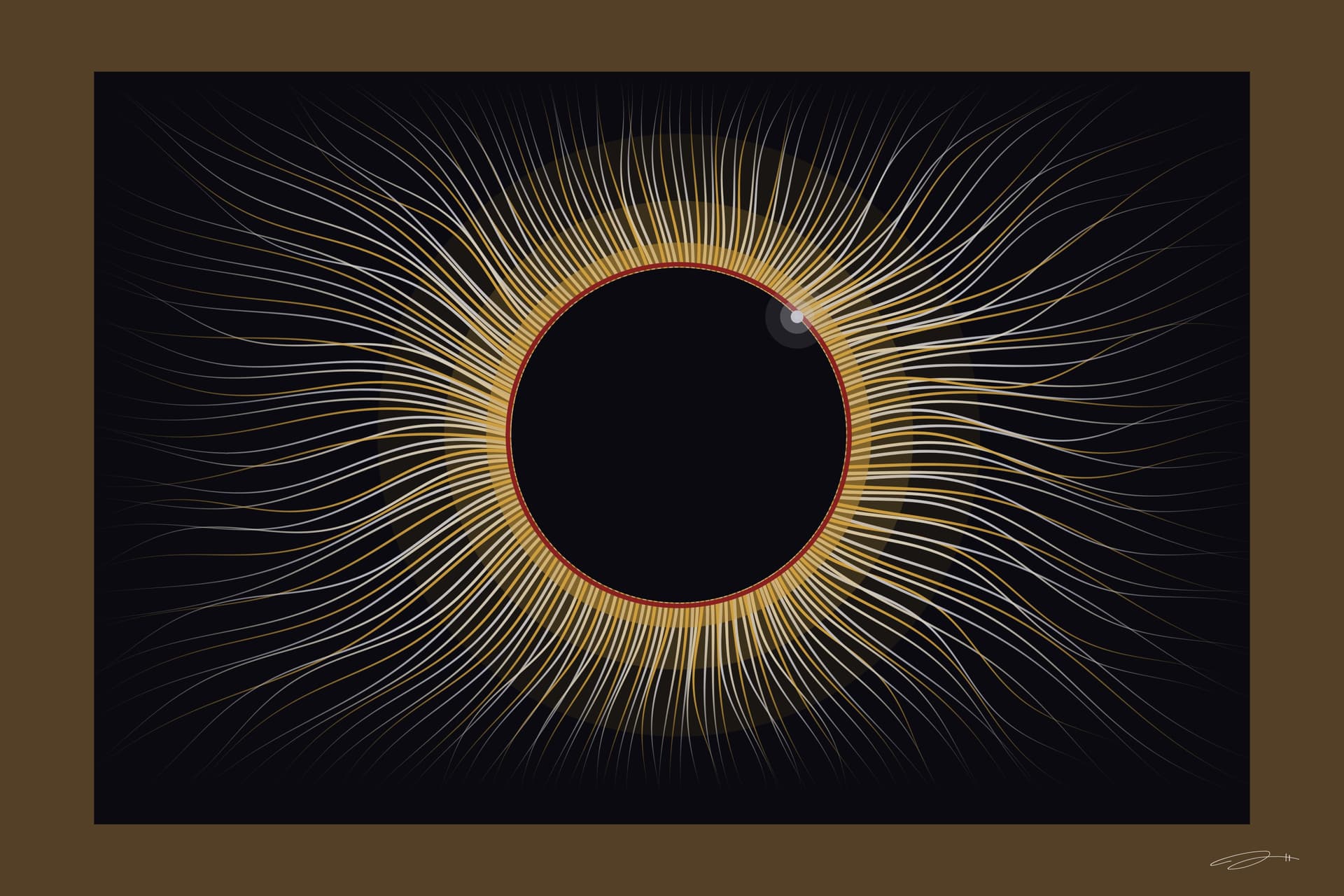 Eclipse — minimalist mathematical fine art print from the awe series by Geometry of Feeling