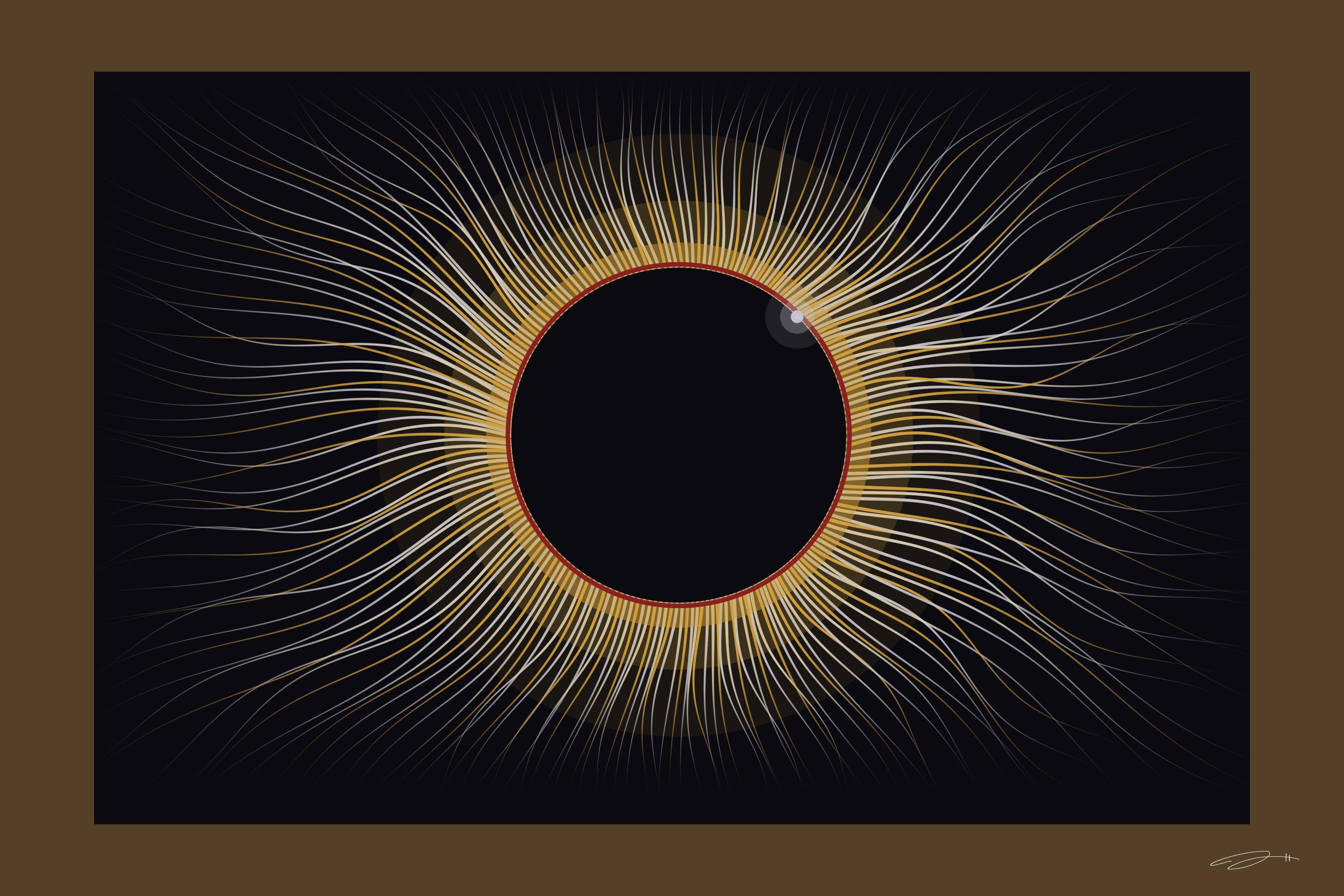 Eclipse — minimalist mathematical fine art print by Geometry of Feeling