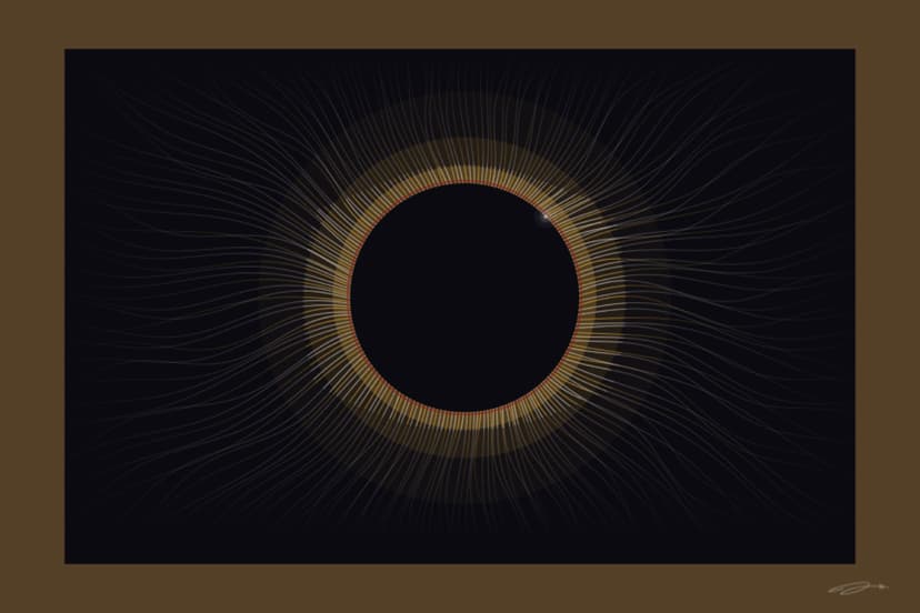 Eclipse — mathematical art print from the AWE series exploring overwhelmed by scale, the sublime