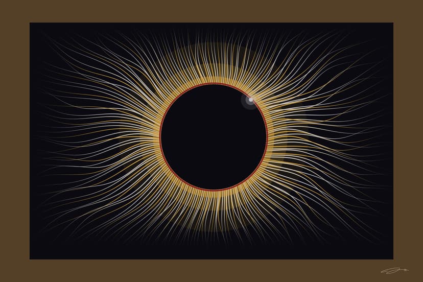 Eclipse — mathematical art print from the AWE series exploring overwhelmed by scale, the sublime