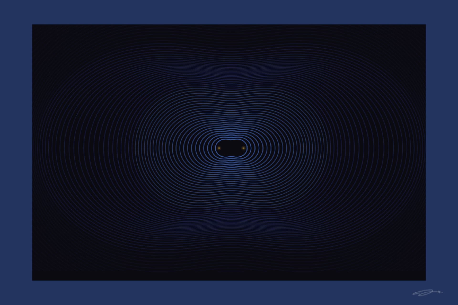 Gravitational Waves — minimalist mathematical fine art print from the awe series by Geometry of Feeling