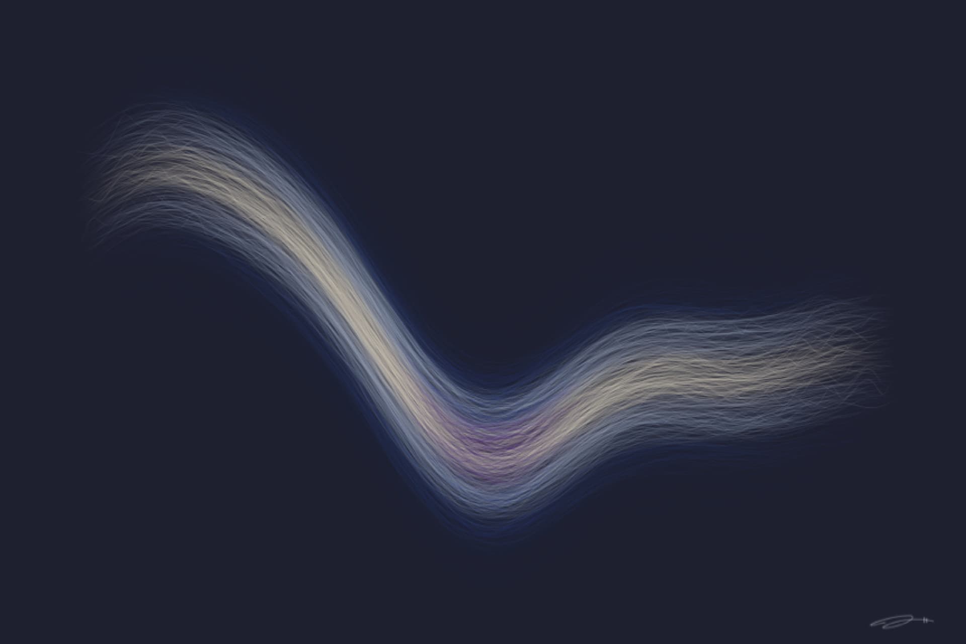 Murmuration — minimalist mathematical fine art print from the awe series by Geometry of Feeling