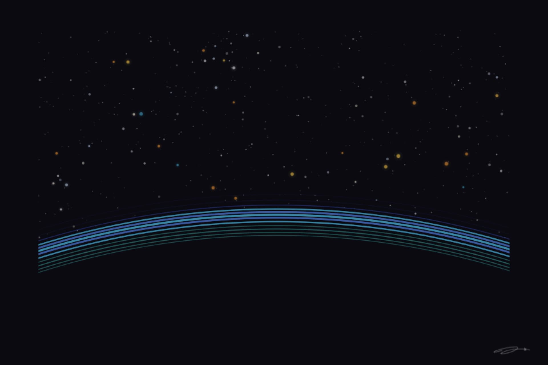 Overview — minimalist mathematical fine art print from the awe series by Geometry of Feeling