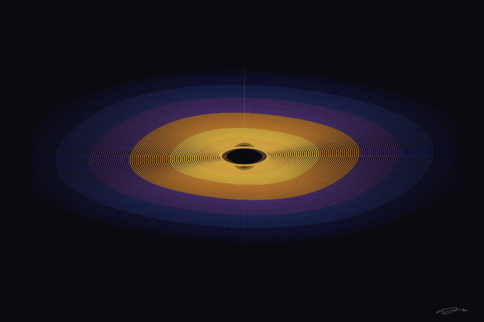 Singularity — minimalist mathematical fine art print from the awe series by Geometry of Feeling