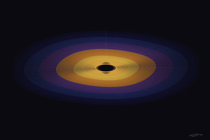 Singularity — mathematical art print from the AWE series exploring overwhelmed by scale, the sublime
