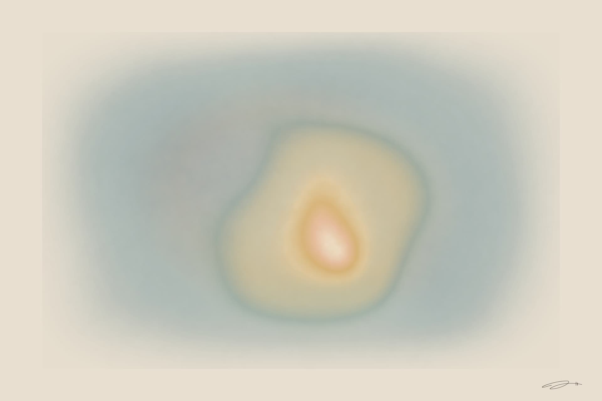 Held — minimalist mathematical fine art print from the belonging series by Geometry of Feeling