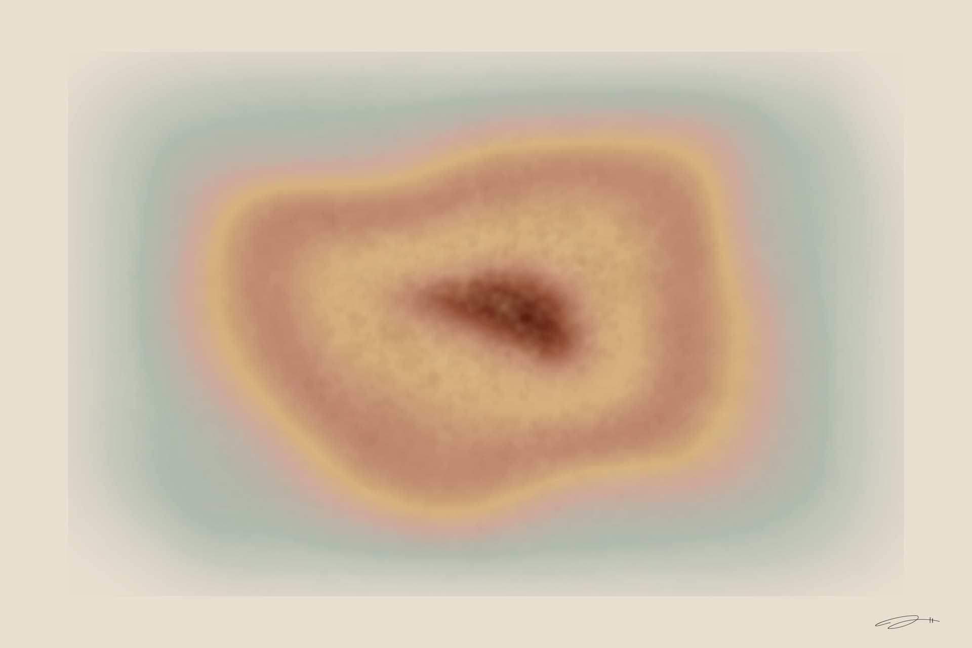 Nest — minimalist mathematical fine art print from the belonging series by Geometry of Feeling