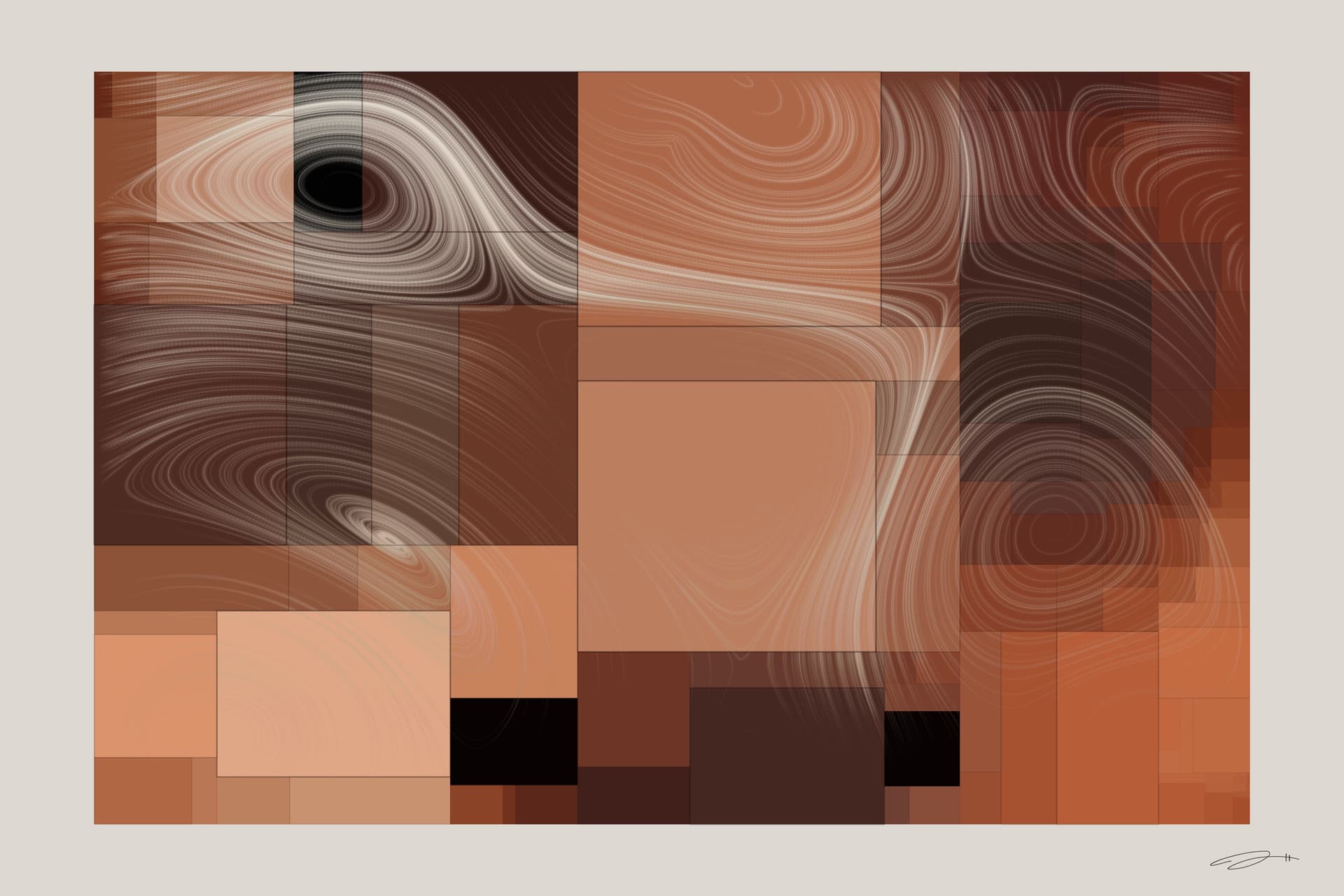 Gravity — minimalist mathematical fine art print from the comprehending series by Geometry of Feeling