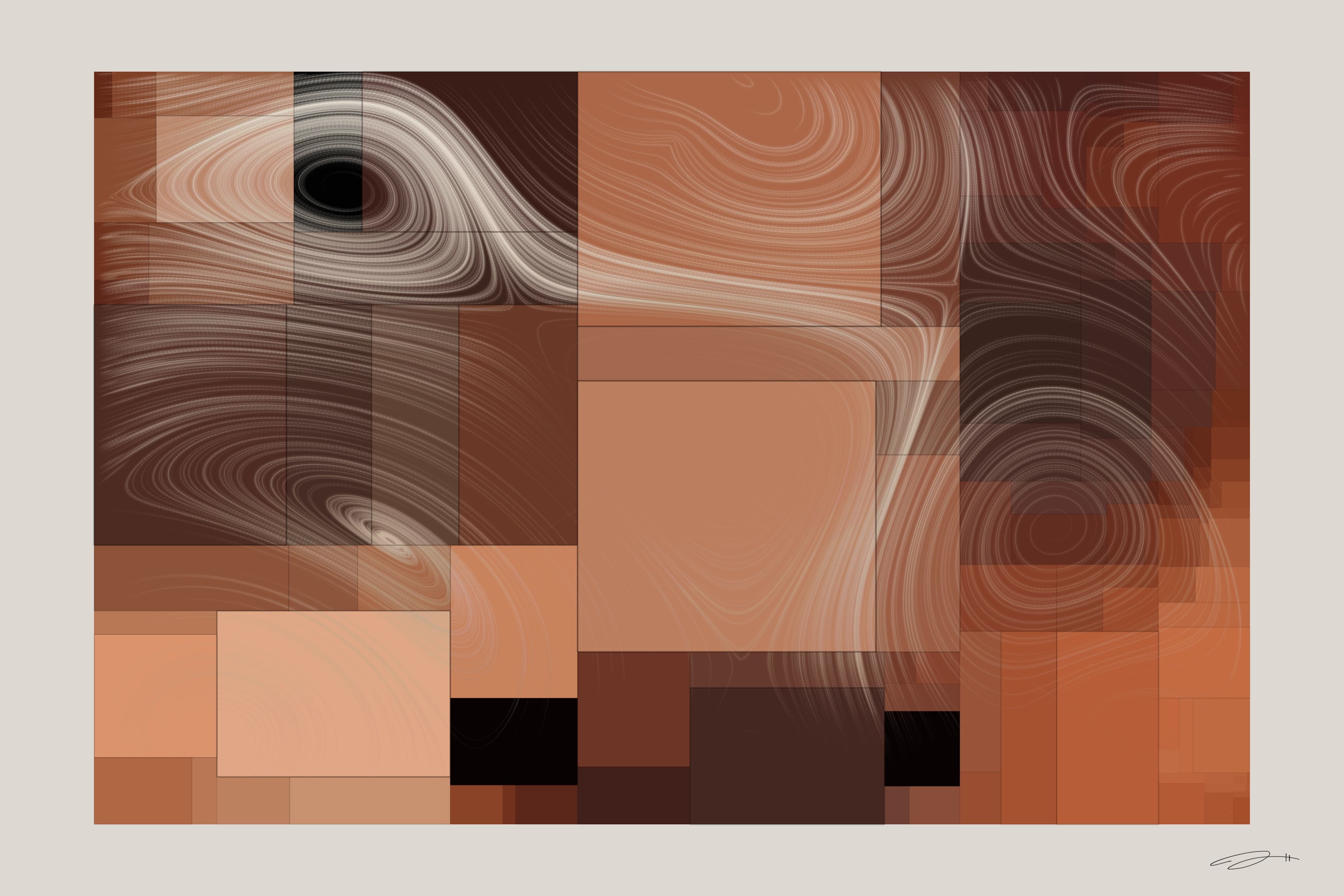 Gravity — minimalist mathematical fine art print by Geometry of Feeling