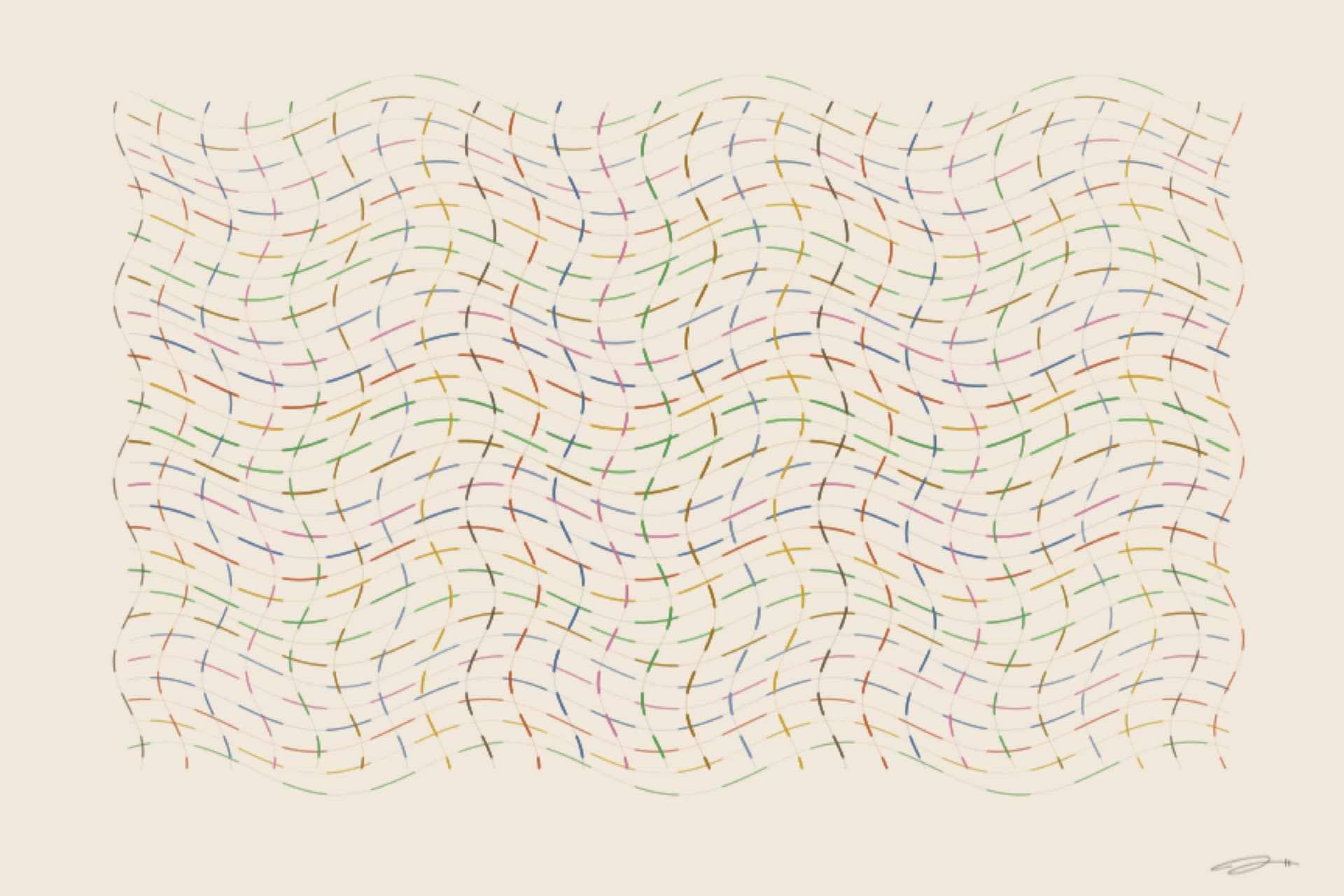 Loom — minimalist mathematical fine art print from the cycles series by Geometry of Feeling