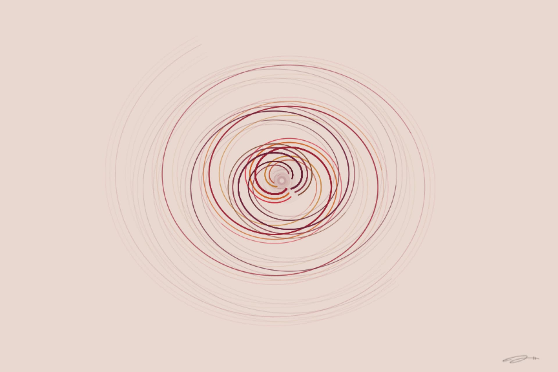 Inspiral — minimalist mathematical fine art print from the desire series by Geometry of Feeling
