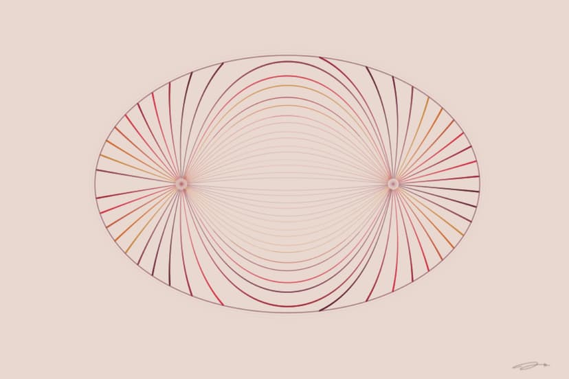 Magnetism — mathematical art print from the DESIRE series by Geometry of Feeling