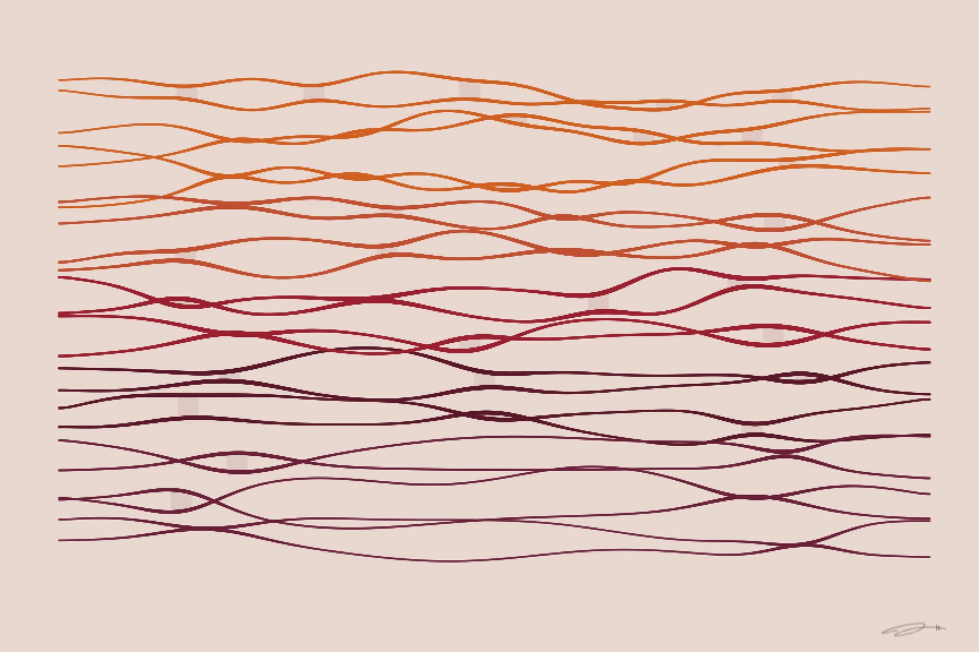 Pulse — minimalist mathematical fine art print from the desire series by Geometry of Feeling