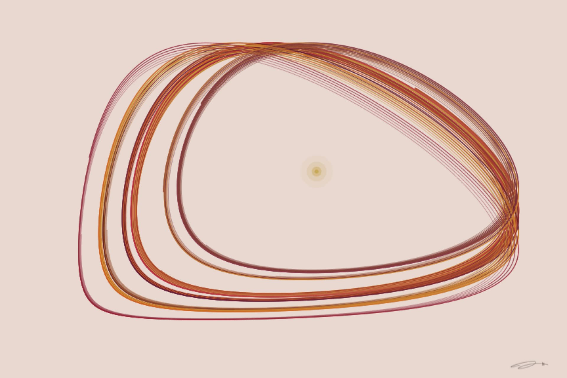 Pursuit — minimalist mathematical fine art print from the desire series by Geometry of Feeling