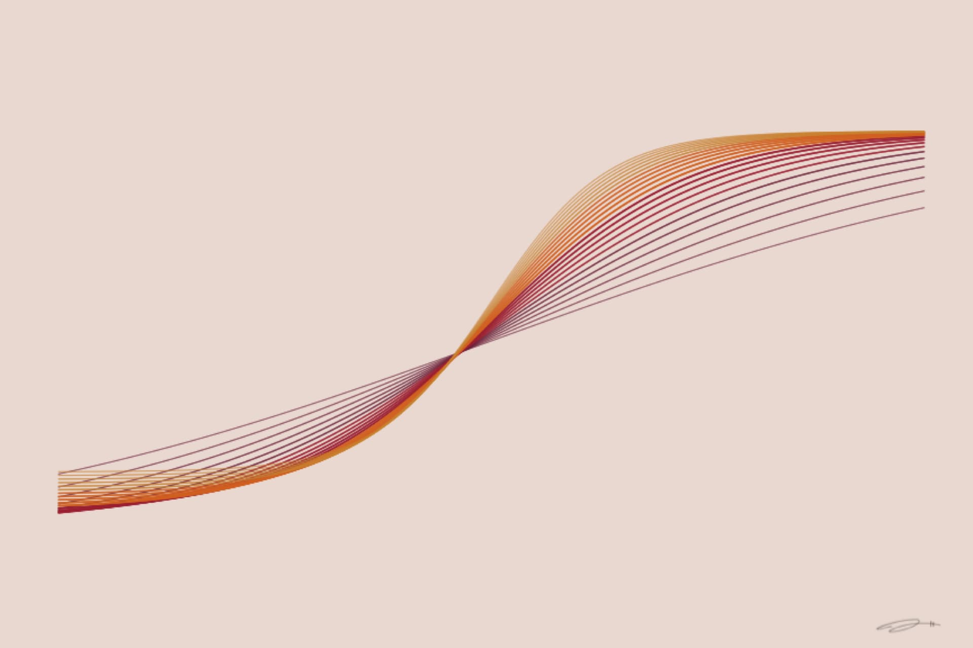 Threshold — minimalist mathematical fine art print from the desire series by Geometry of Feeling