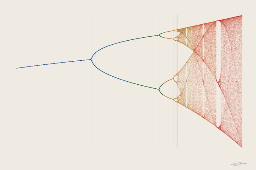 Bifurcation — mathematical art print from the FRACTURED series exploring fracture, discontinuity, the moment things break