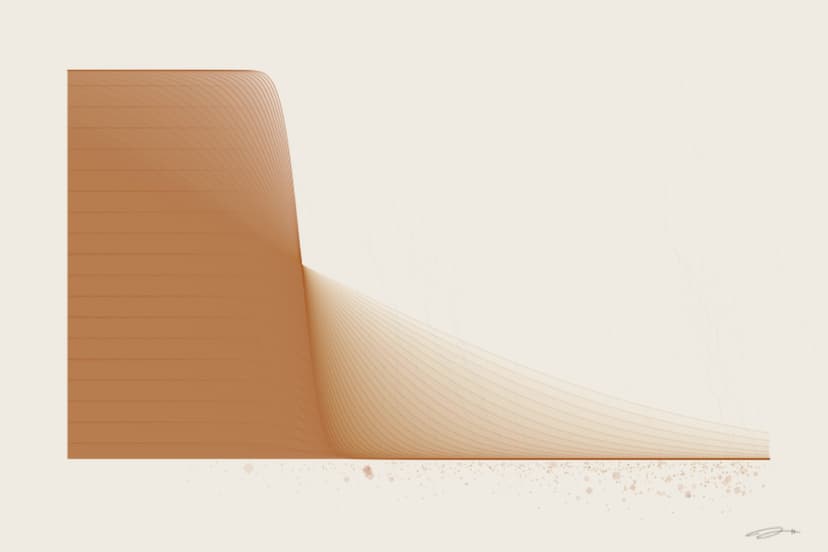 Erosion — mathematical art print from the FRACTURED series exploring fracture, discontinuity, the moment things break