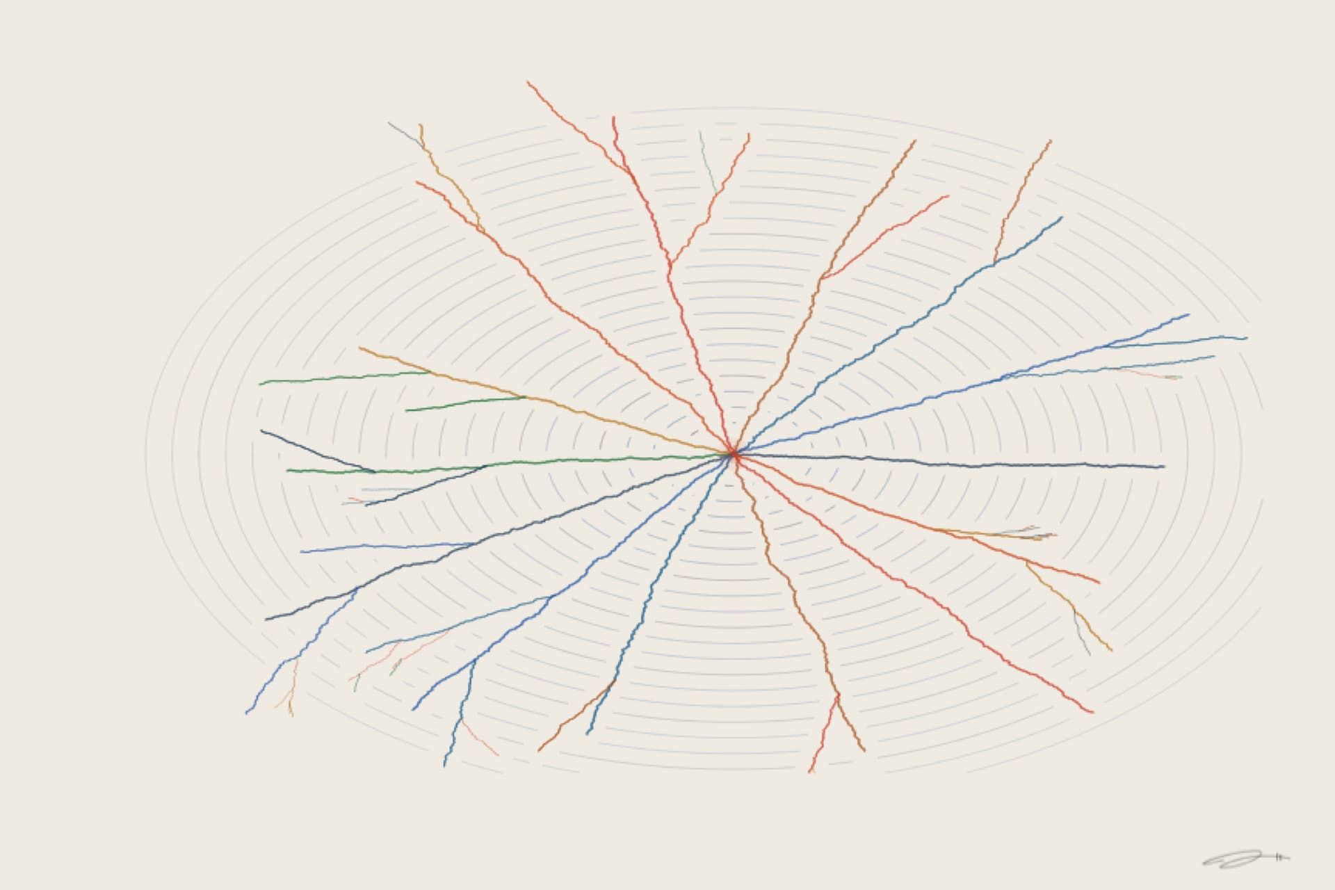 Glass Fracture — minimalist mathematical fine art print from the fractured series by Geometry of Feeling