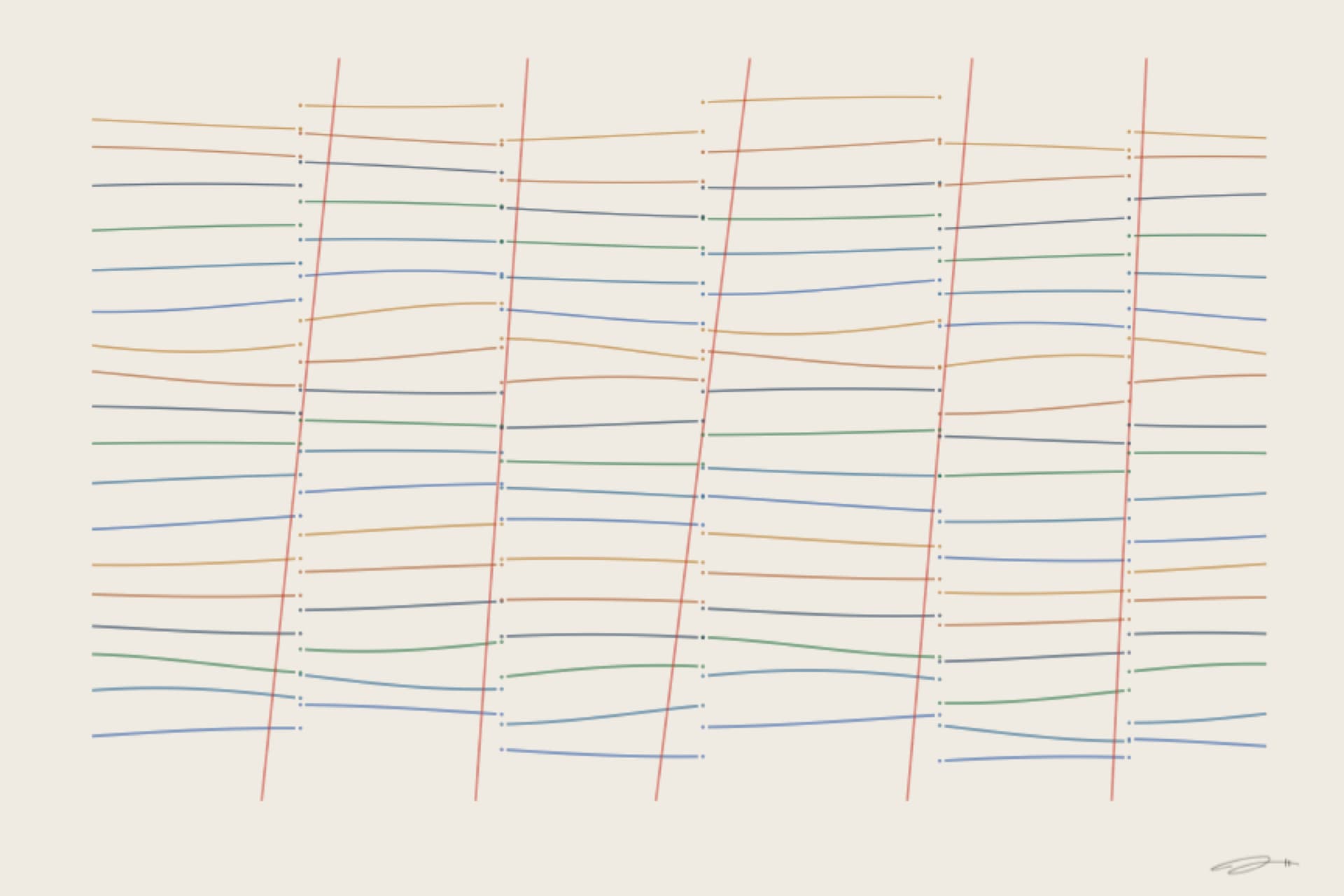 Seismic Fault — minimalist mathematical fine art print from the fractured series by Geometry of Feeling