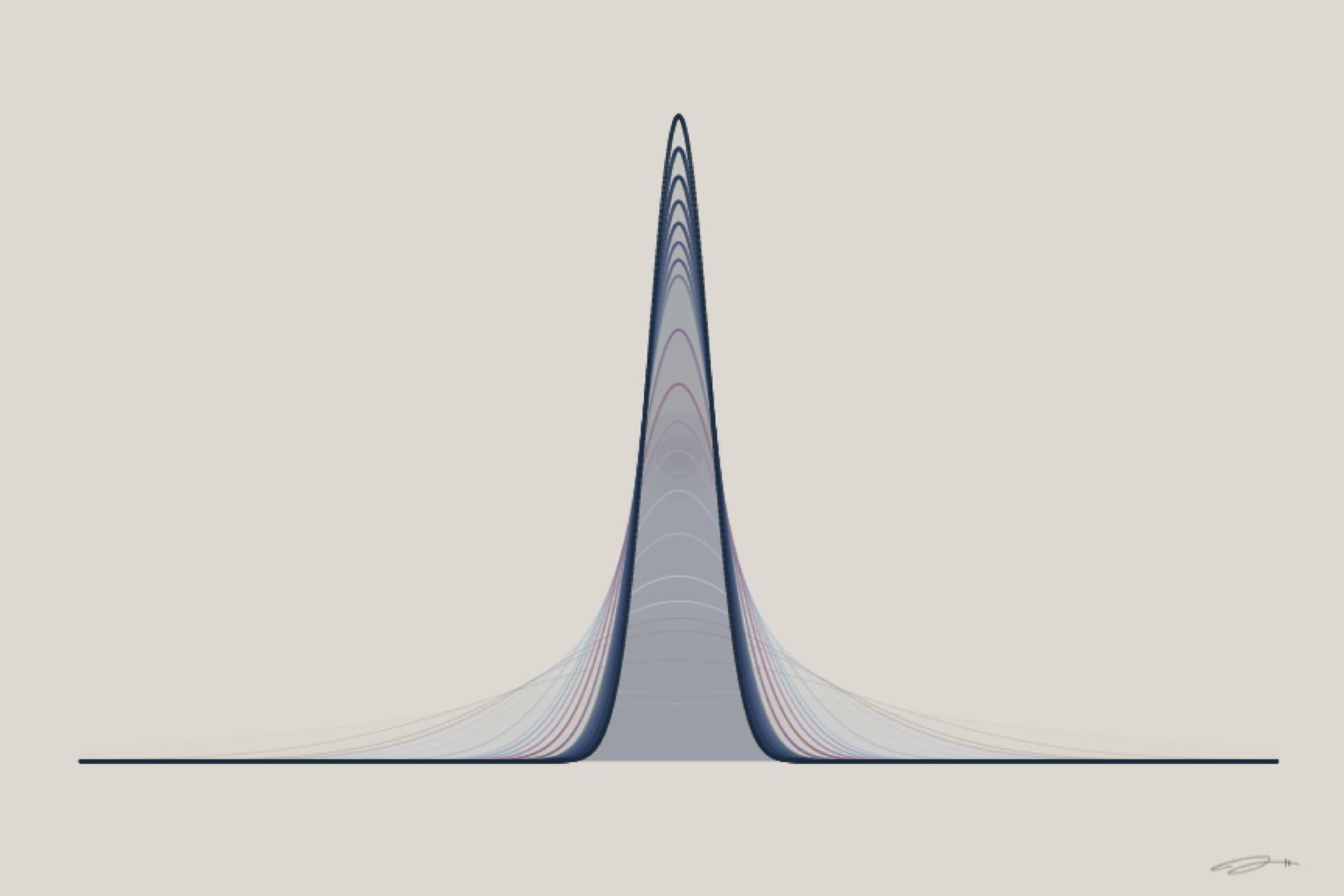 Heat Diffusion — minimalist mathematical fine art print from the grief series by Geometry of Feeling