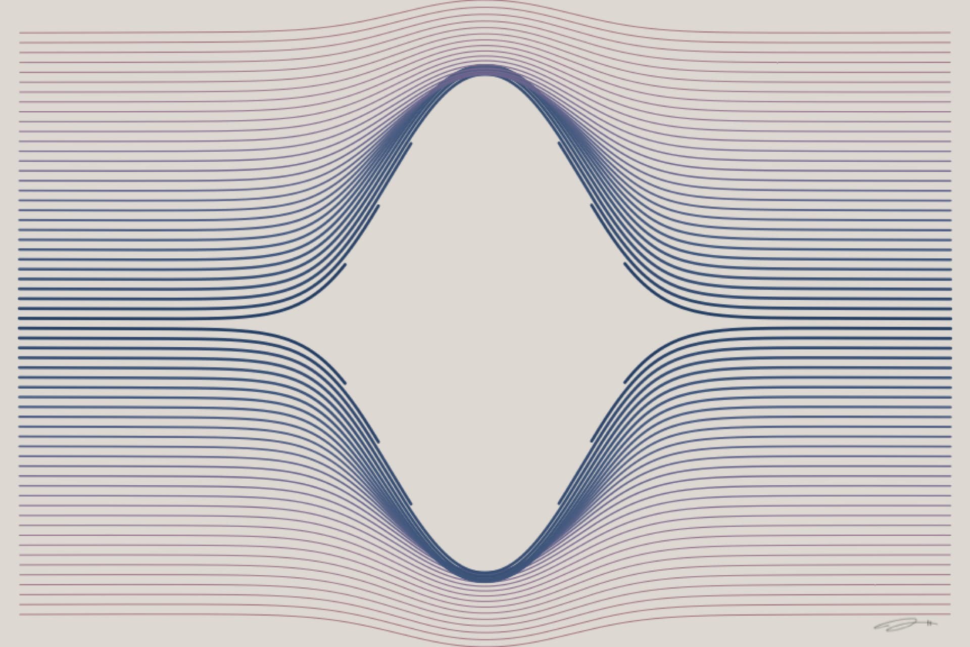 Void — minimalist mathematical fine art print from the grief series by Geometry of Feeling