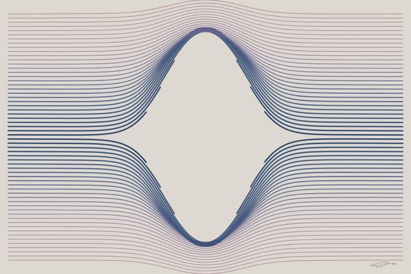 Void — mathematical art print from the GRIEF series exploring decay, absence, the quiet after loss