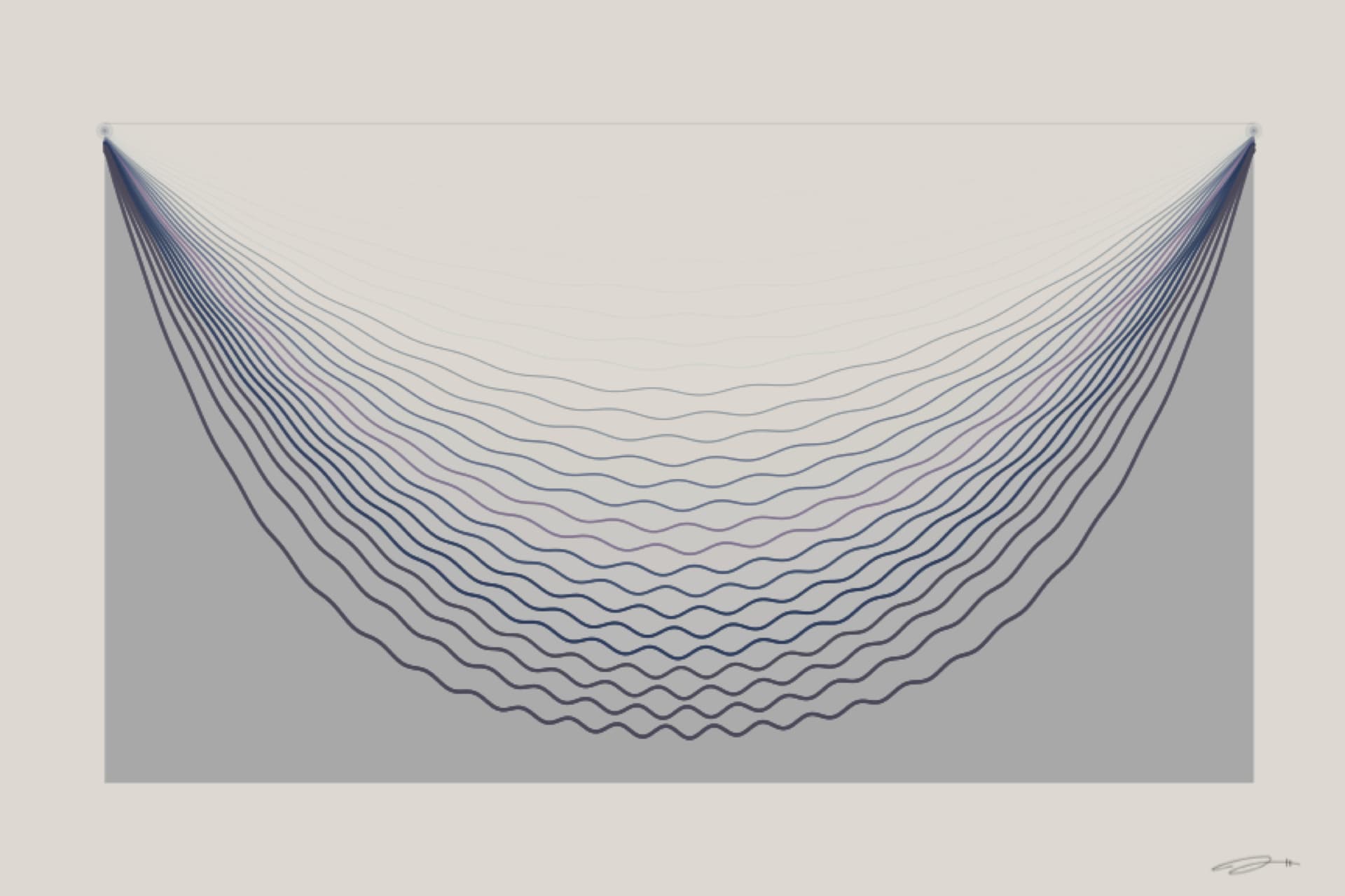 Weight — minimalist mathematical fine art print from the grief series by Geometry of Feeling