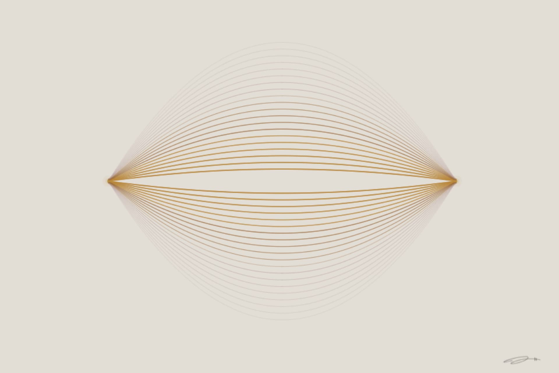Magnetic — minimalist mathematical fine art print from the longing series by Geometry of Feeling