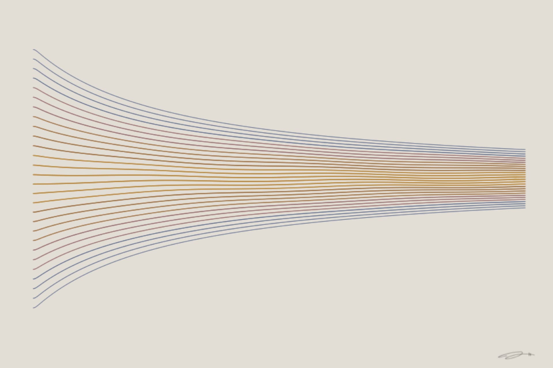 Vanishing — minimalist mathematical fine art print from the longing series by Geometry of Feeling