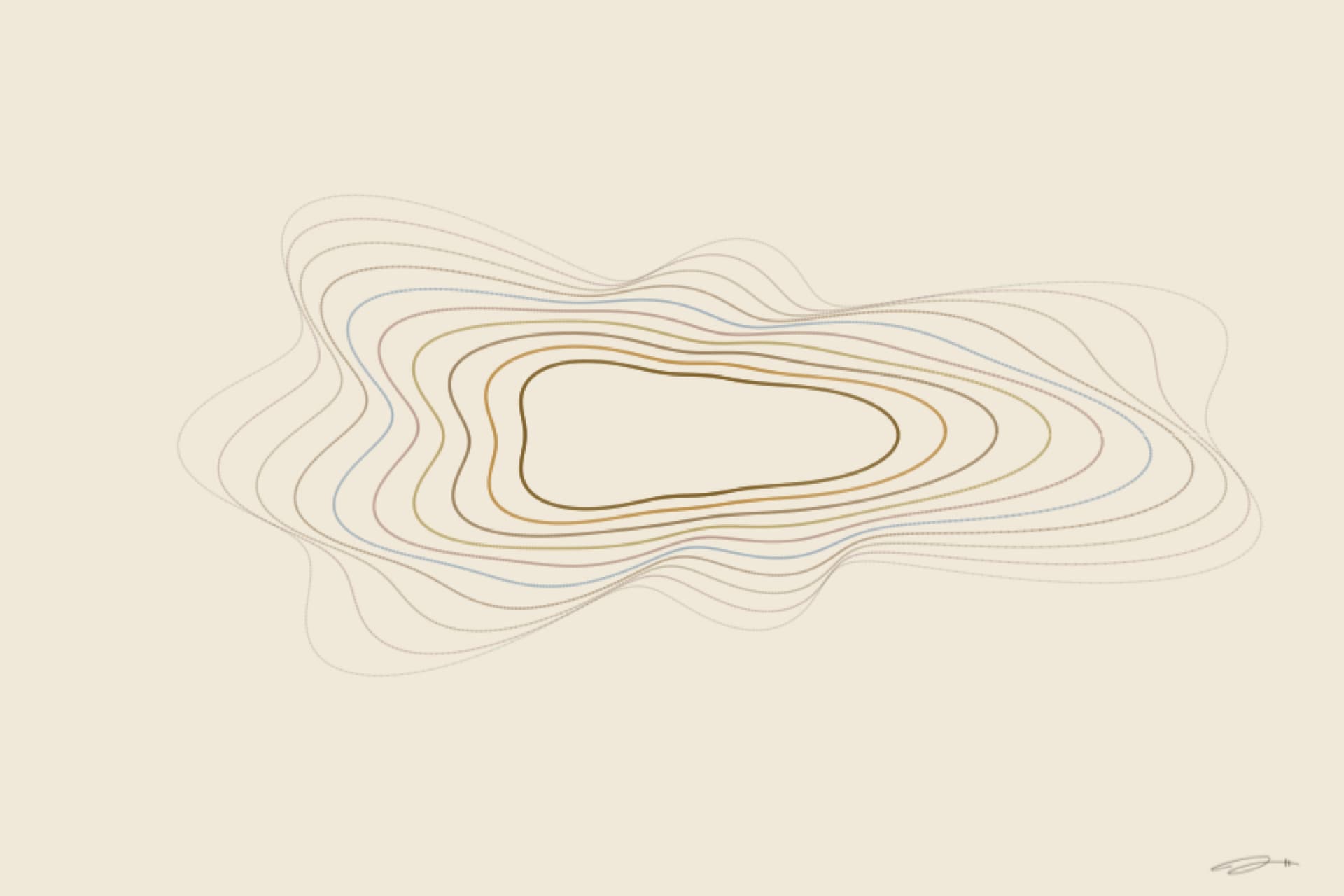 Heirloom — minimalist mathematical fine art print from the nostalgia series by Geometry of Feeling