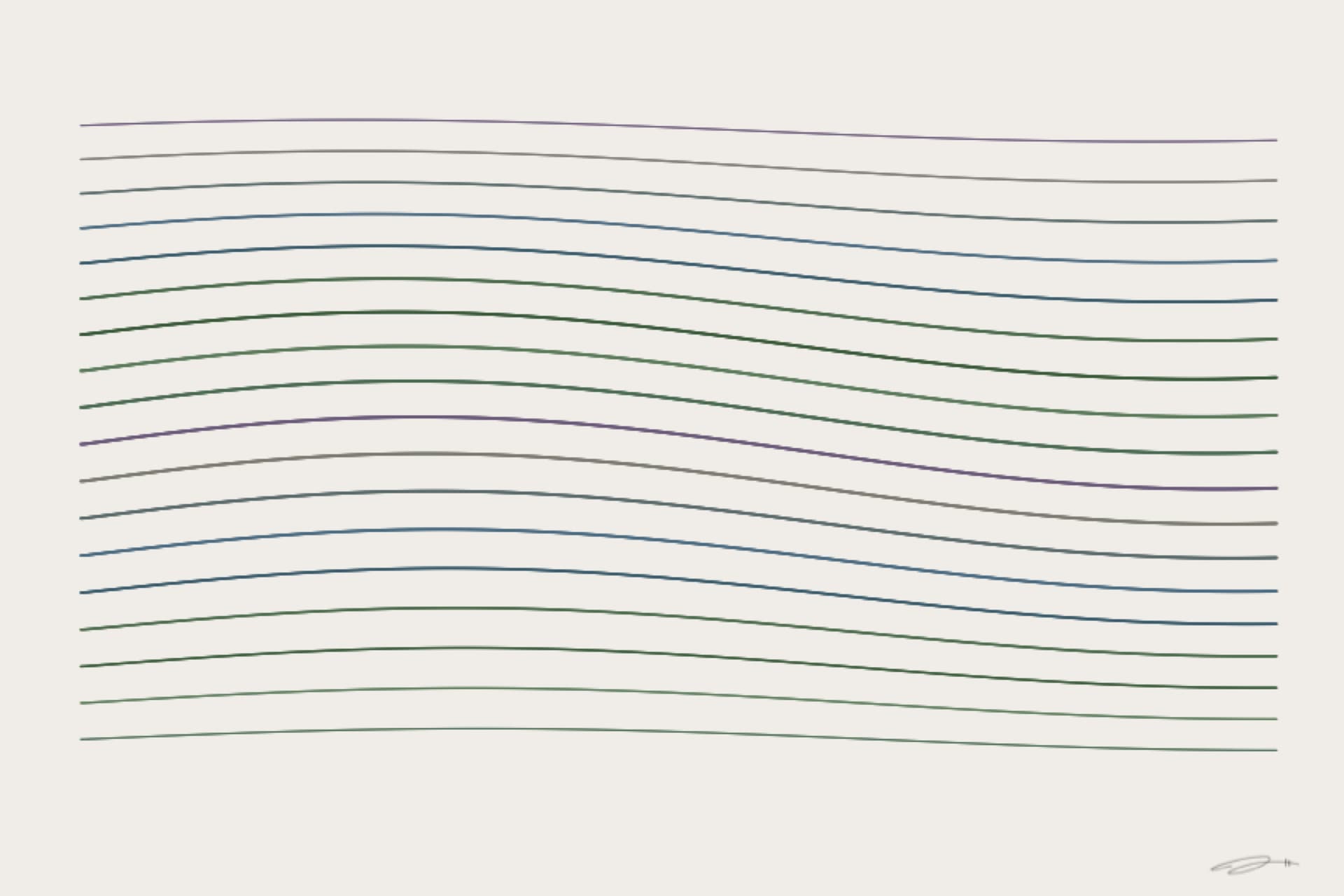 Breath — minimalist mathematical fine art print from the peace series by Geometry of Feeling