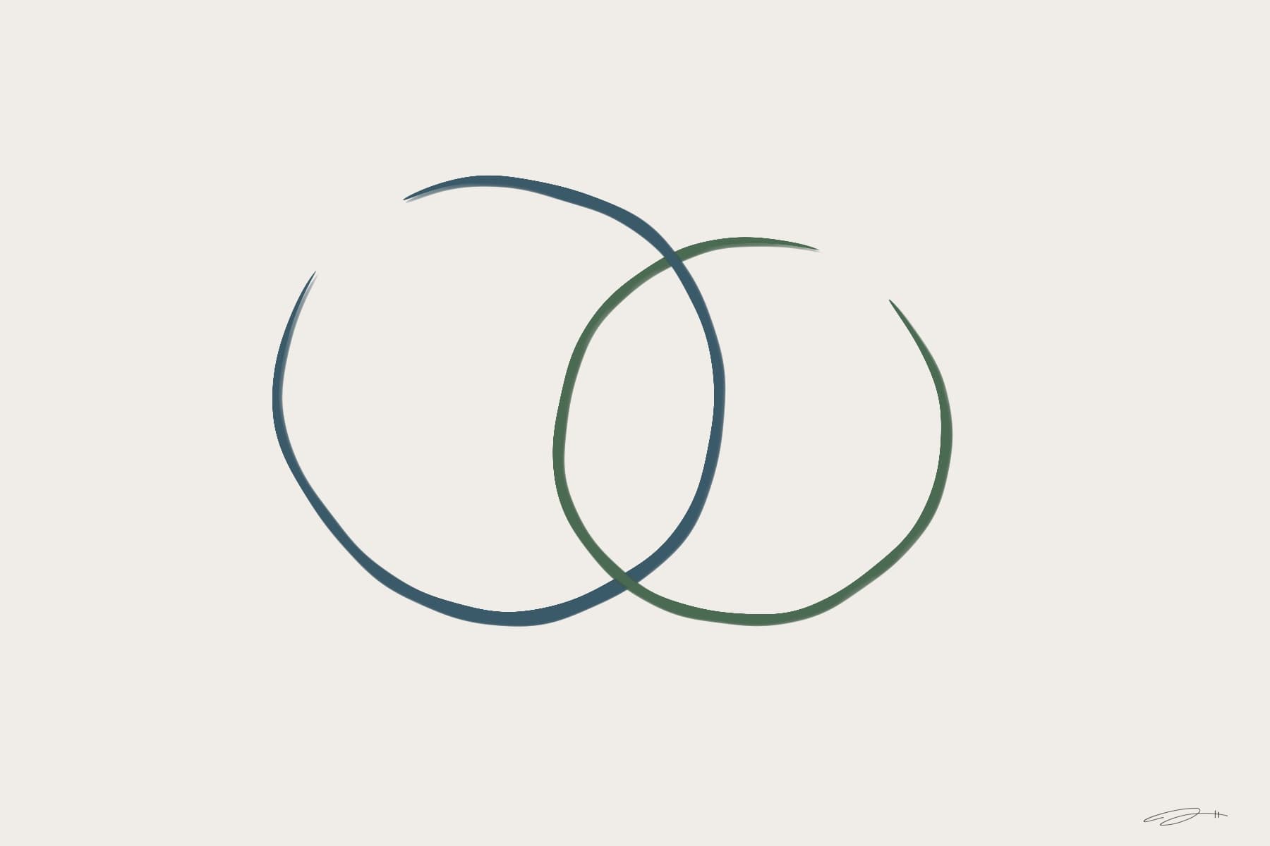 Dialogue — minimalist mathematical fine art print from the peace series by Geometry of Feeling