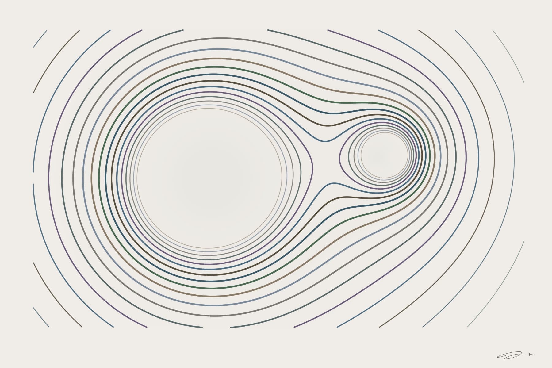 Guardian — minimalist mathematical fine art print from the peace series by Geometry of Feeling