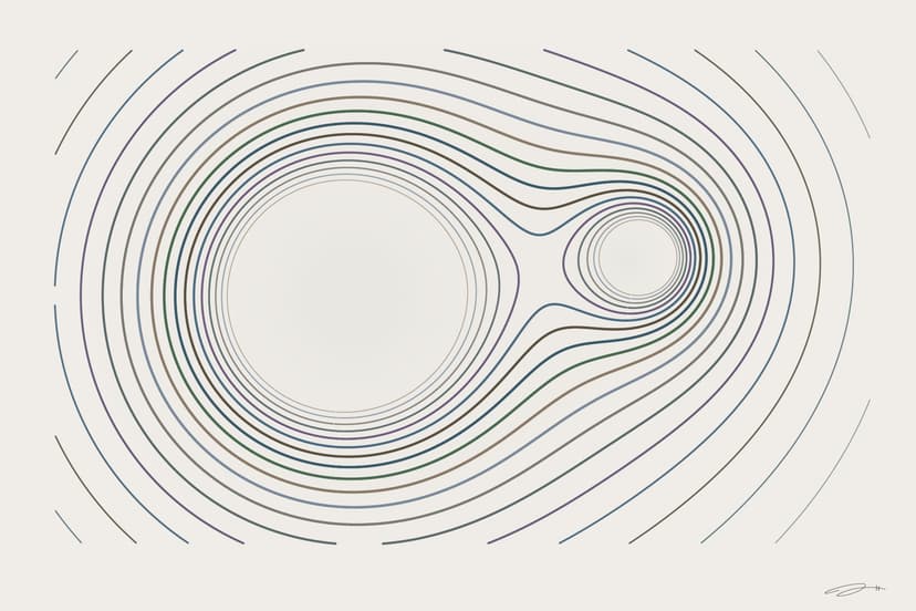 Guardian — mathematical art print from the PEACE series exploring stillness, resolution, equilibrium achieved
