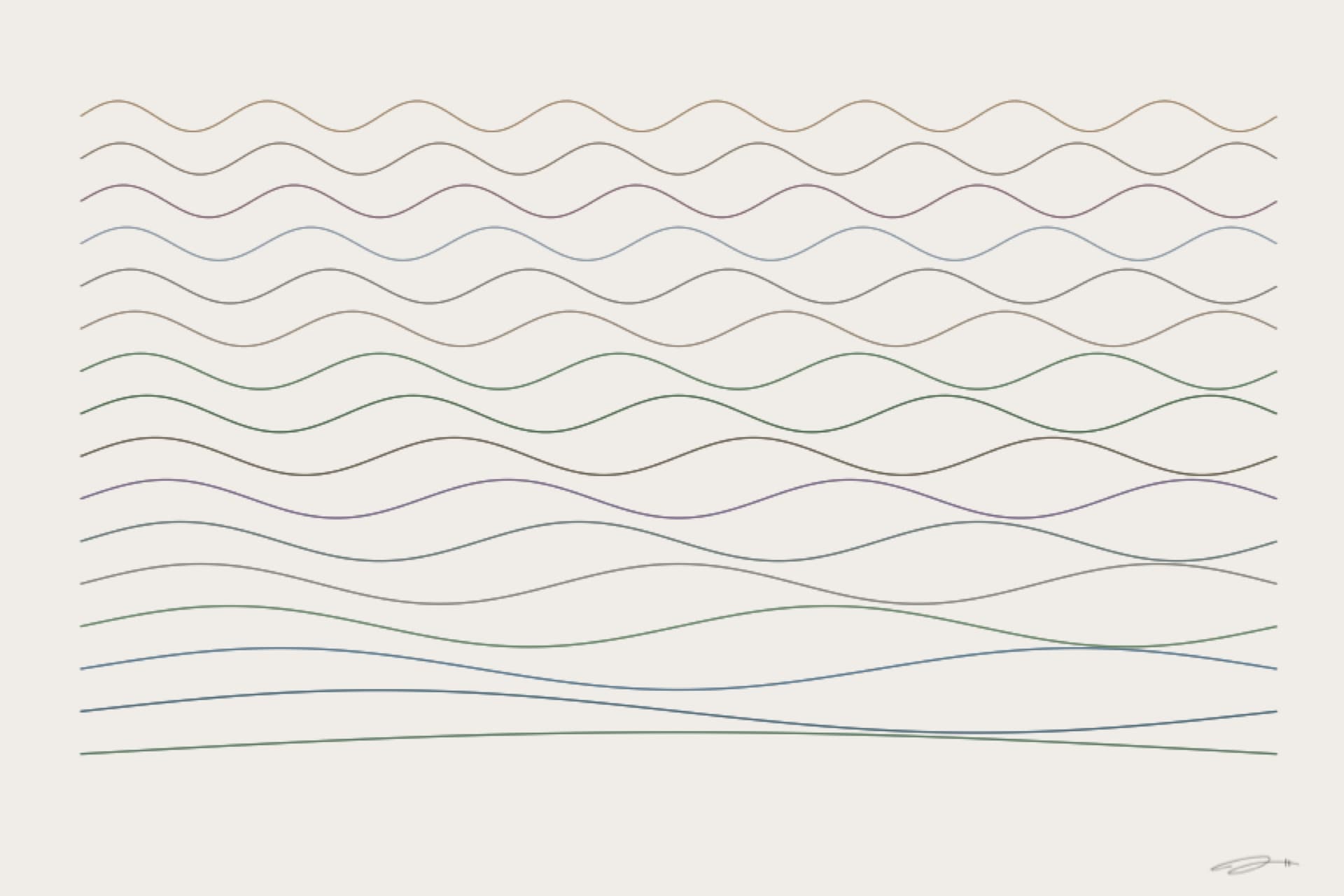 Harmonic — minimalist mathematical fine art print from the peace series by Geometry of Feeling