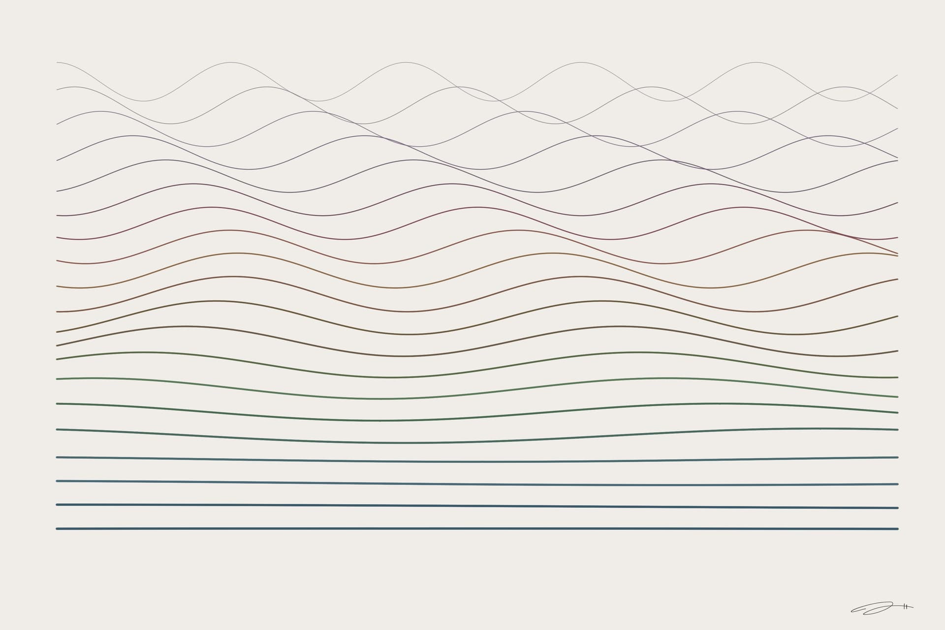 Harmonic — minimalist mathematical fine art print from the peace series by Geometry of Feeling