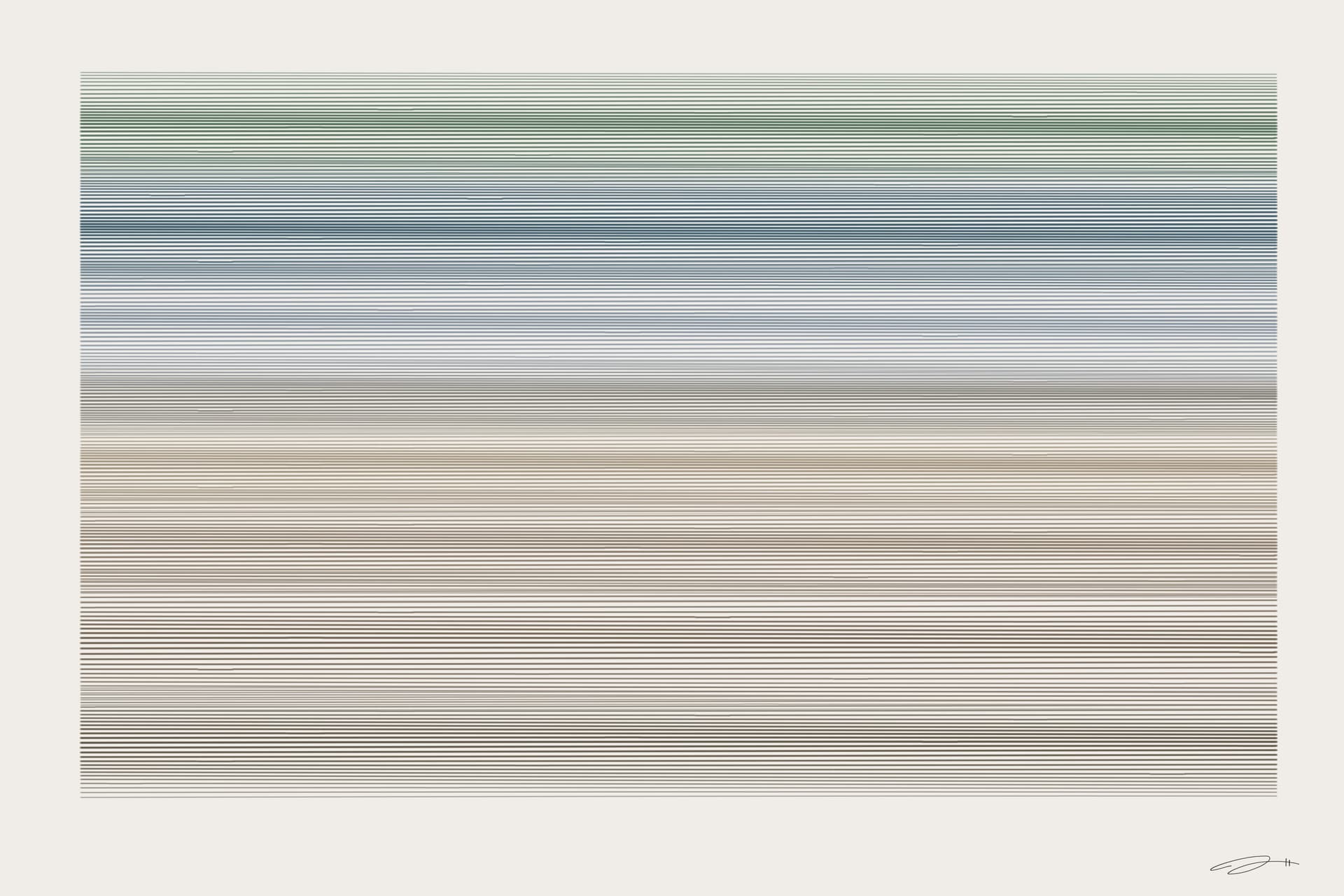 Horizon — minimalist mathematical fine art print from the peace series by Geometry of Feeling