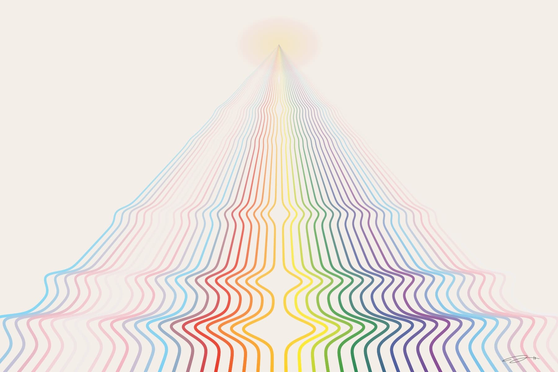 Road — minimalist mathematical fine art print from the pride series by Geometry of Feeling