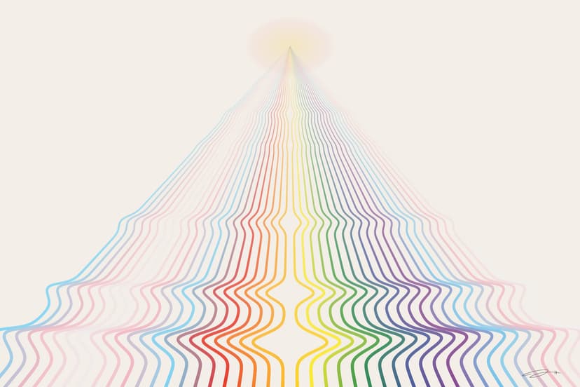 Road — mathematical art print from the PRIDE series exploring identity, solidarity, sheltering one another, standing together