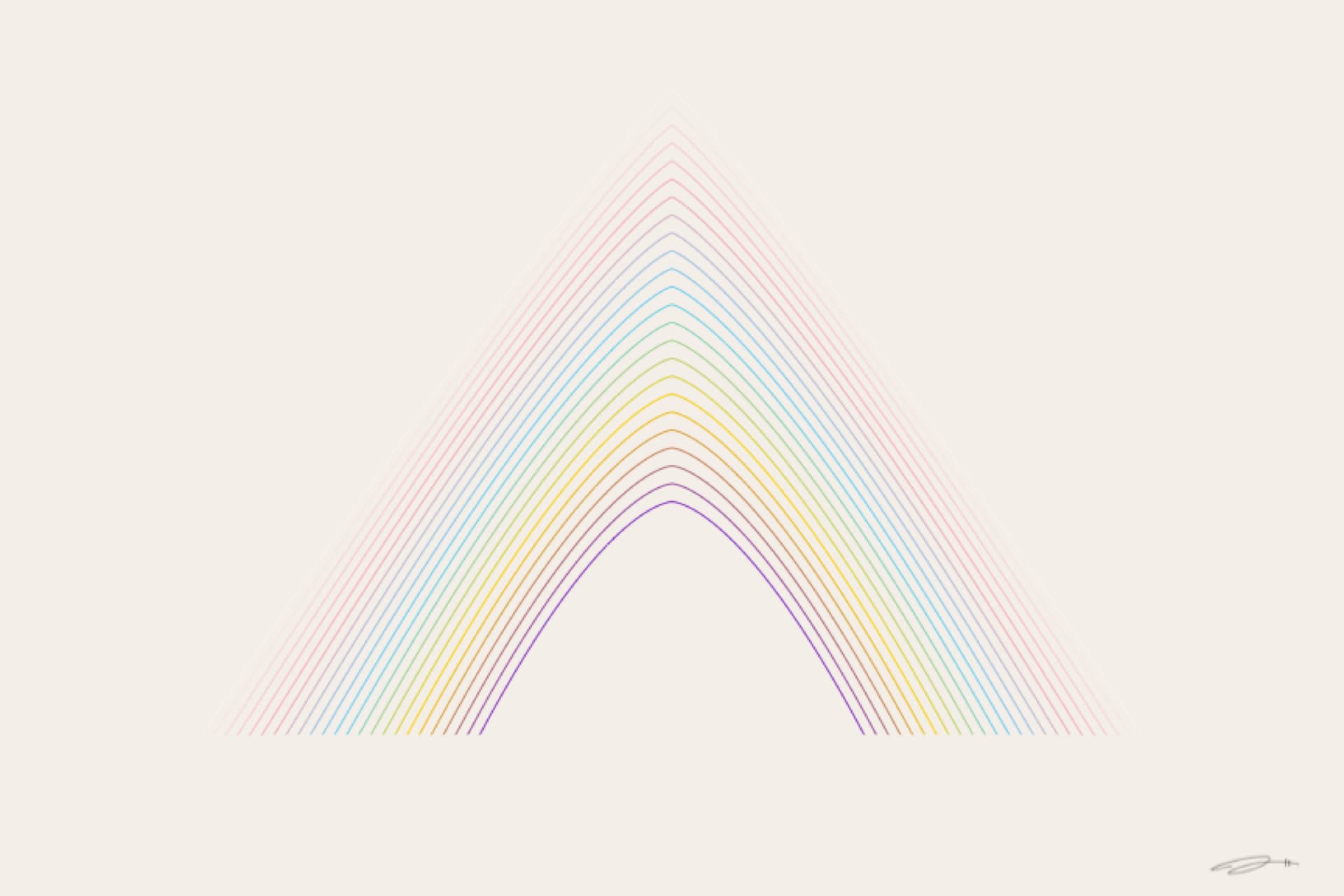 Shelter — minimalist mathematical fine art print from the pride series by Geometry of Feeling