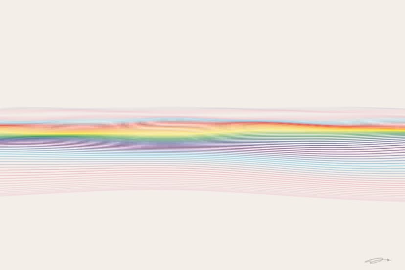 Waves — mathematical art print from the PRIDE series exploring identity, solidarity, sheltering one another, standing together