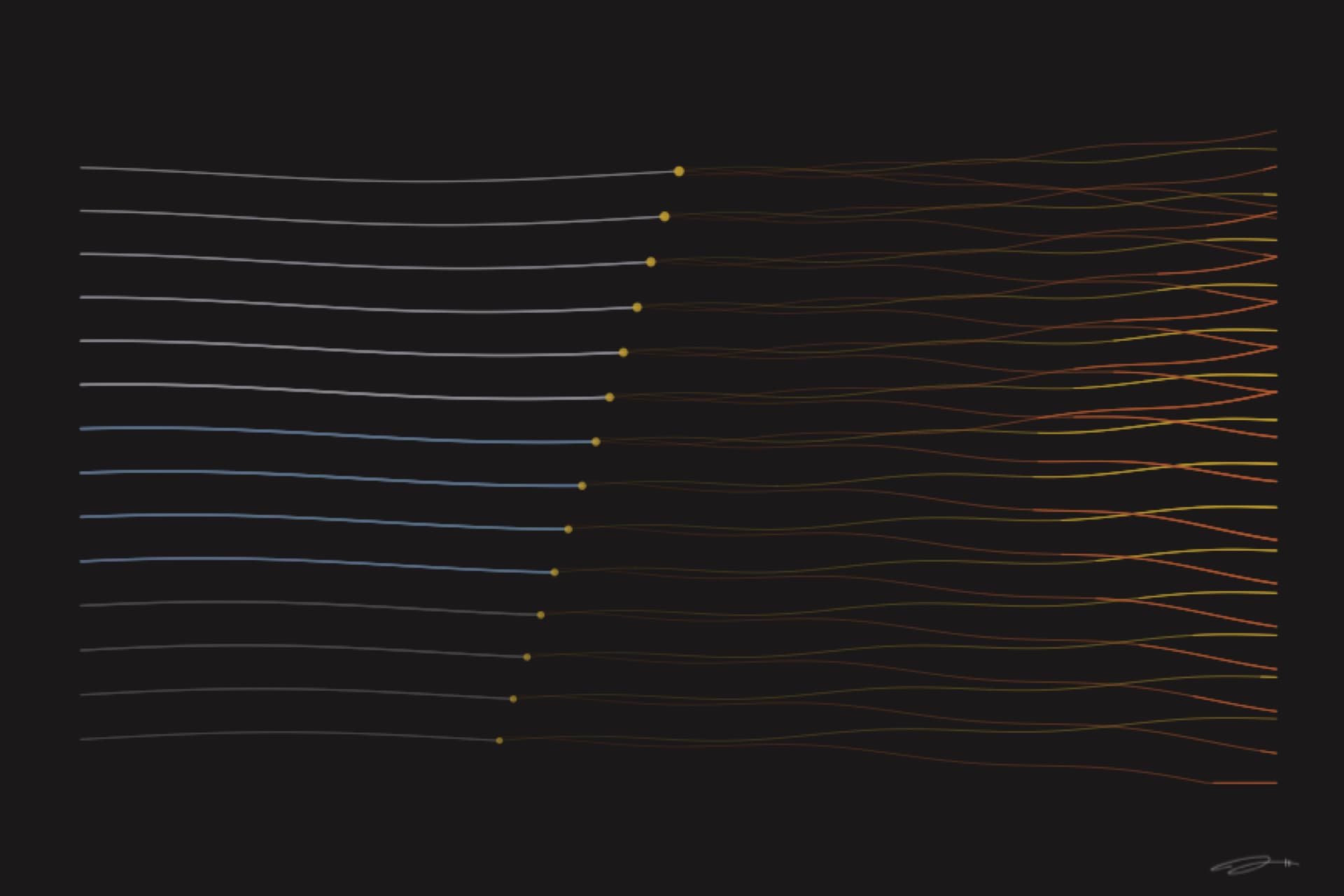 Growth — minimalist mathematical fine art print from the resilience series by Geometry of Feeling