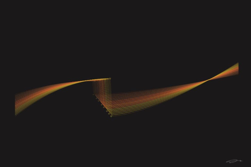 Phoenix — mathematical art print from the RESILIENCE series exploring recovery, repair, growing back stronger