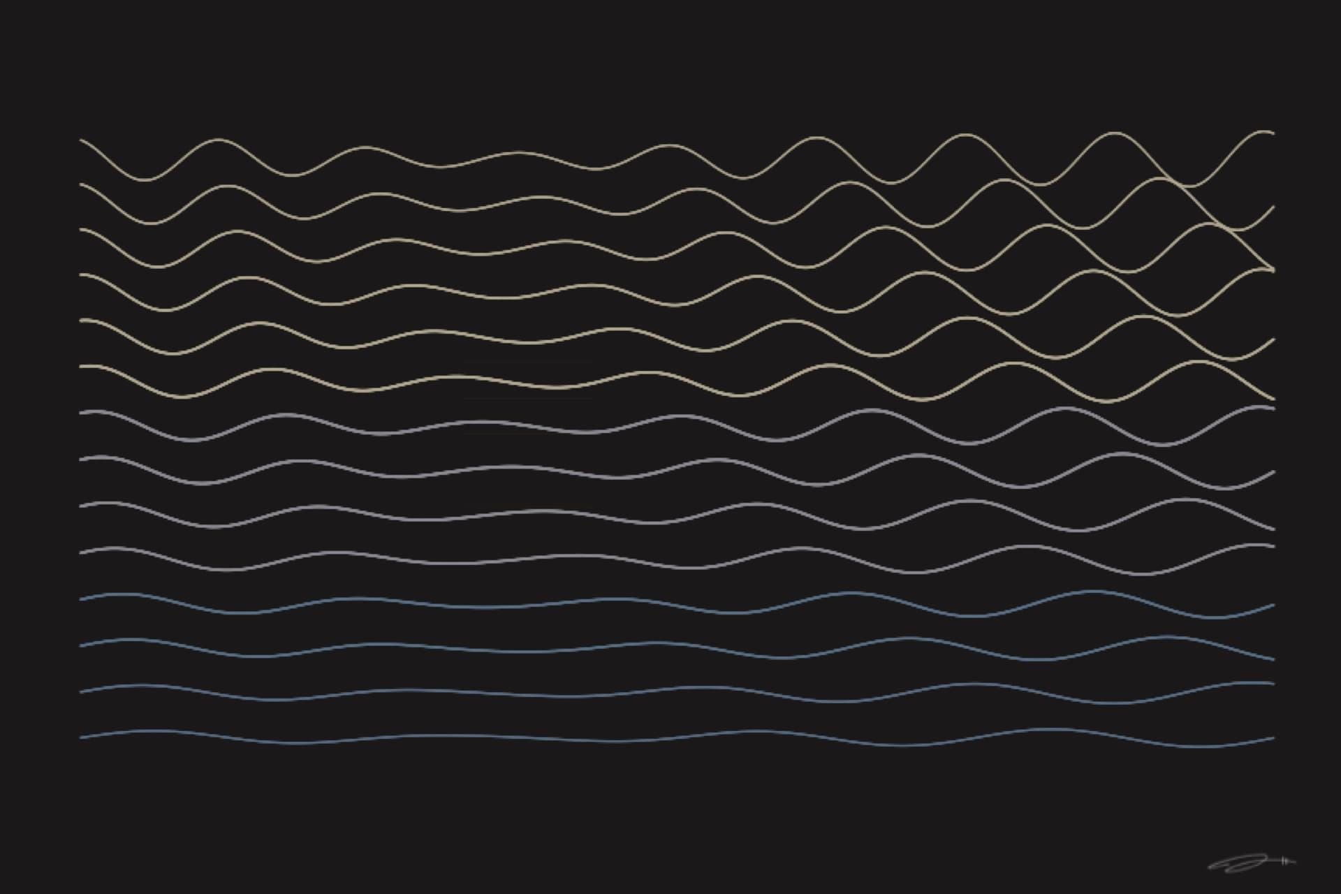 Recovery — minimalist mathematical fine art print from the resilience series by Geometry of Feeling