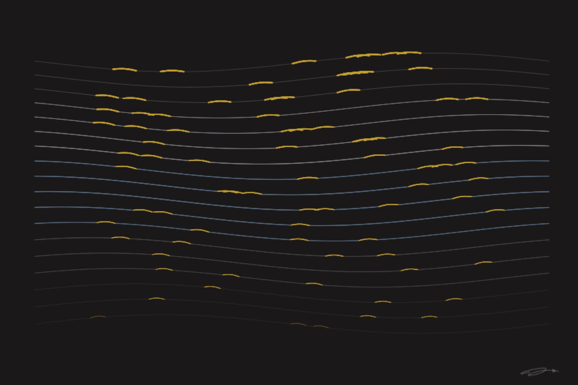 Repair — minimalist mathematical fine art print from the resilience series by Geometry of Feeling