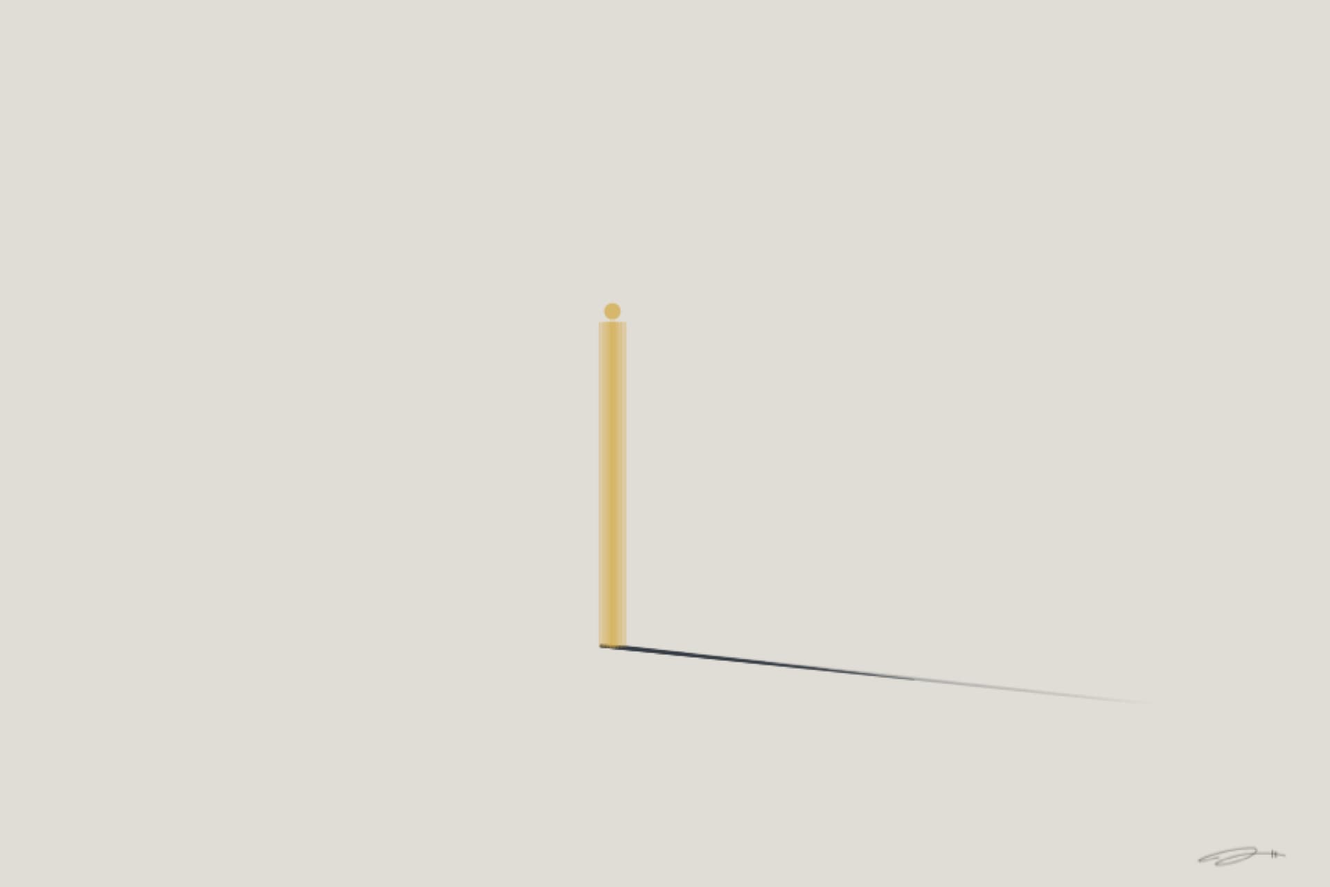 Shadow — minimalist mathematical fine art print from the solitude series by Geometry of Feeling