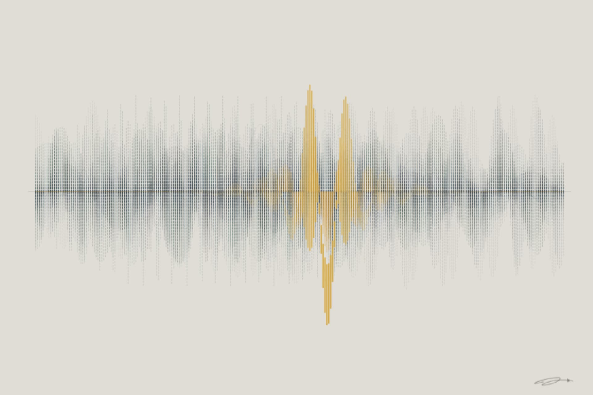 Signal — minimalist mathematical fine art print from the solitude series by Geometry of Feeling