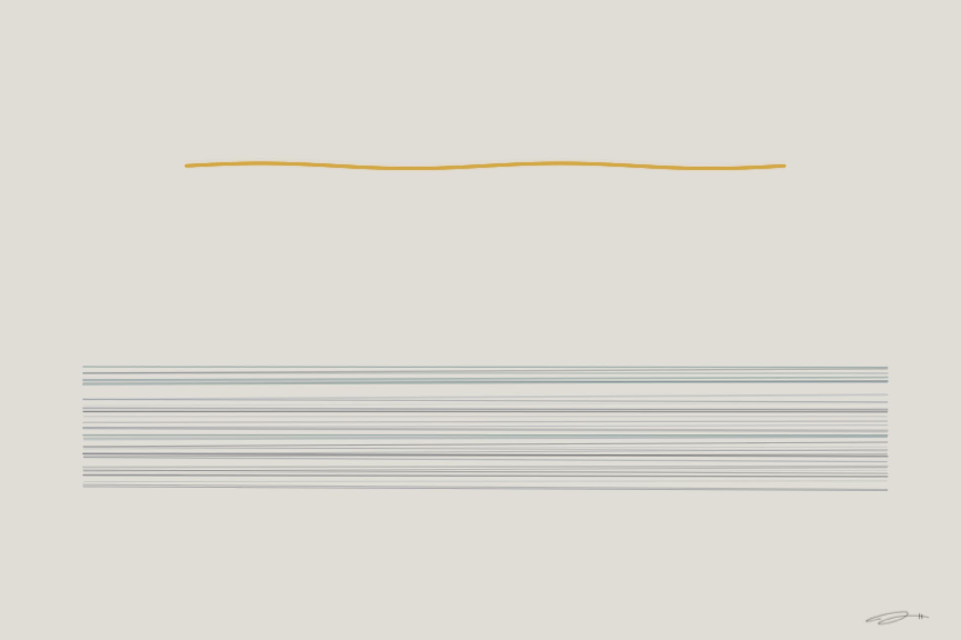 Skyline — minimalist mathematical fine art print from the solitude series by Geometry of Feeling